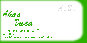 akos duca business card